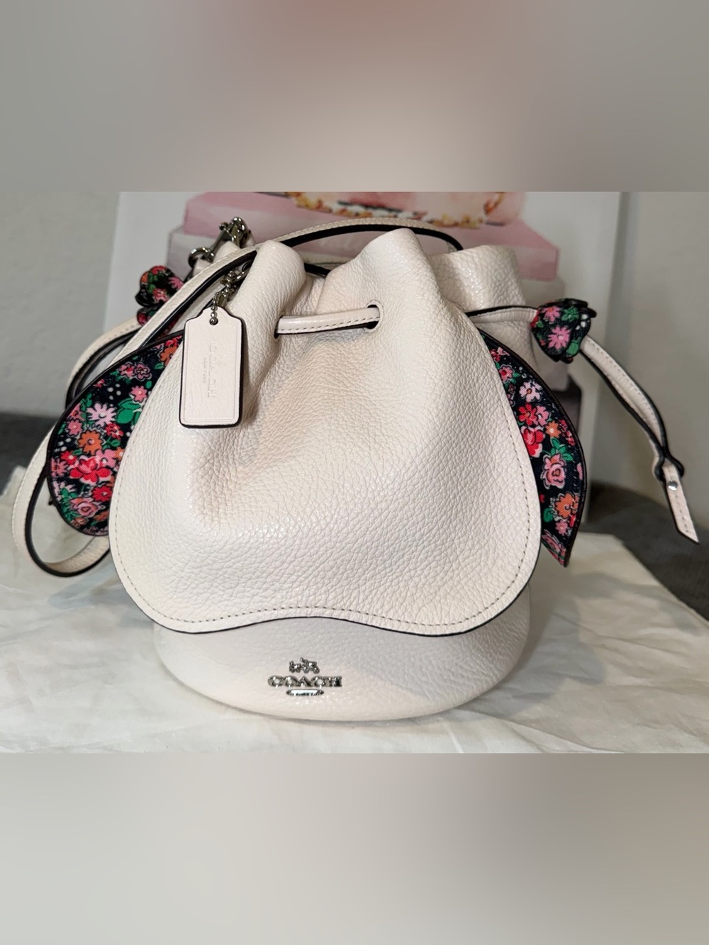 Limited Edition Coach Drawstring Crossbody Petal Bag No. L1657-F57543